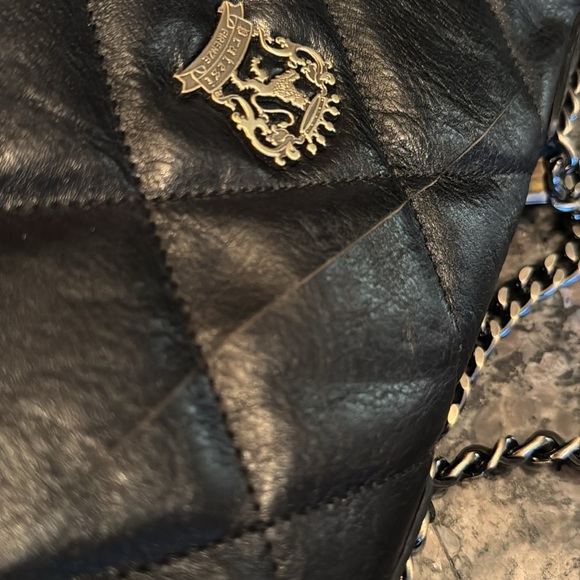 Pratesi Firenze Italian quilted black leather should bag NWT - Picture 10 of 15